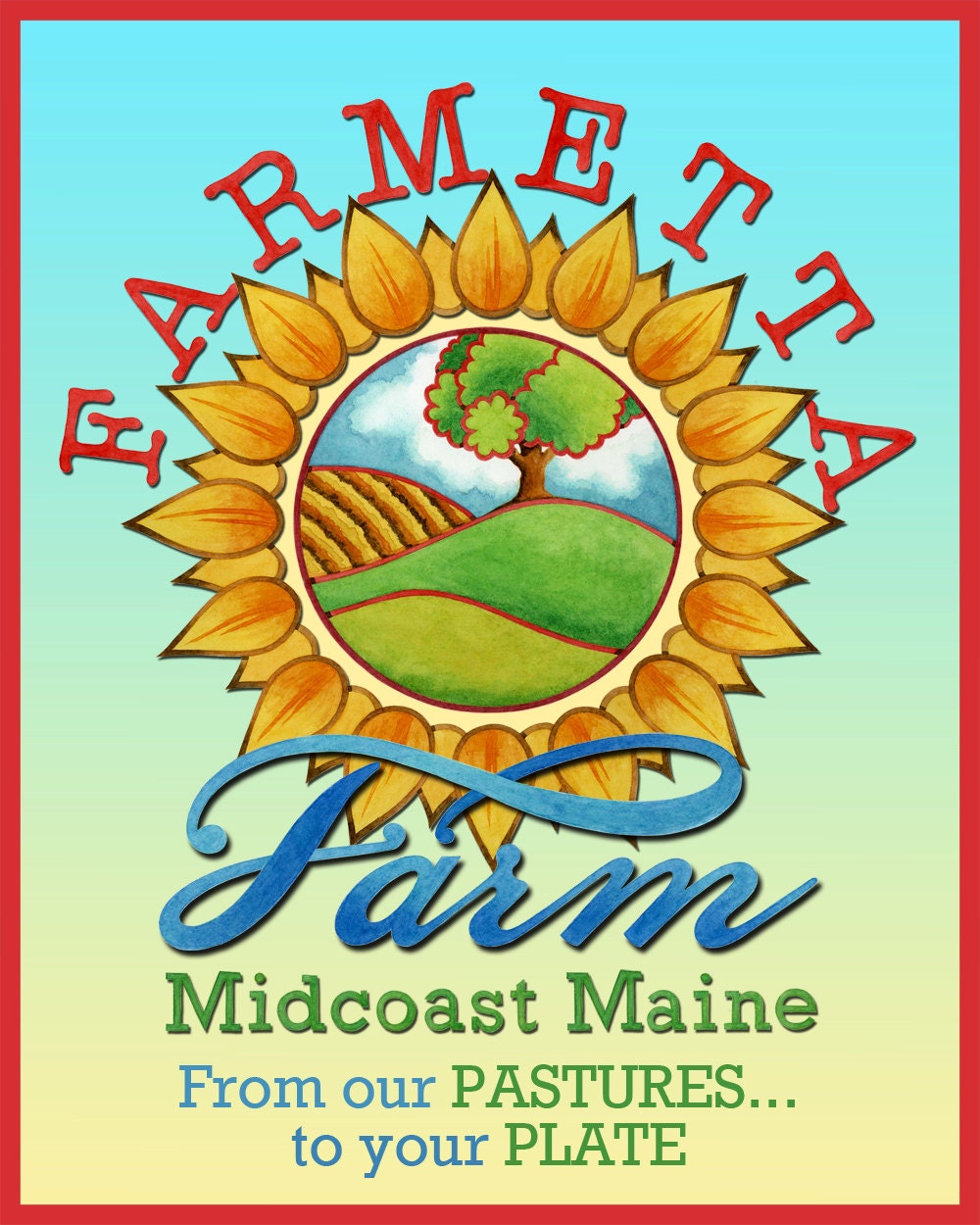 Logo print of Farmetta Farm logo 8 x 10 archival