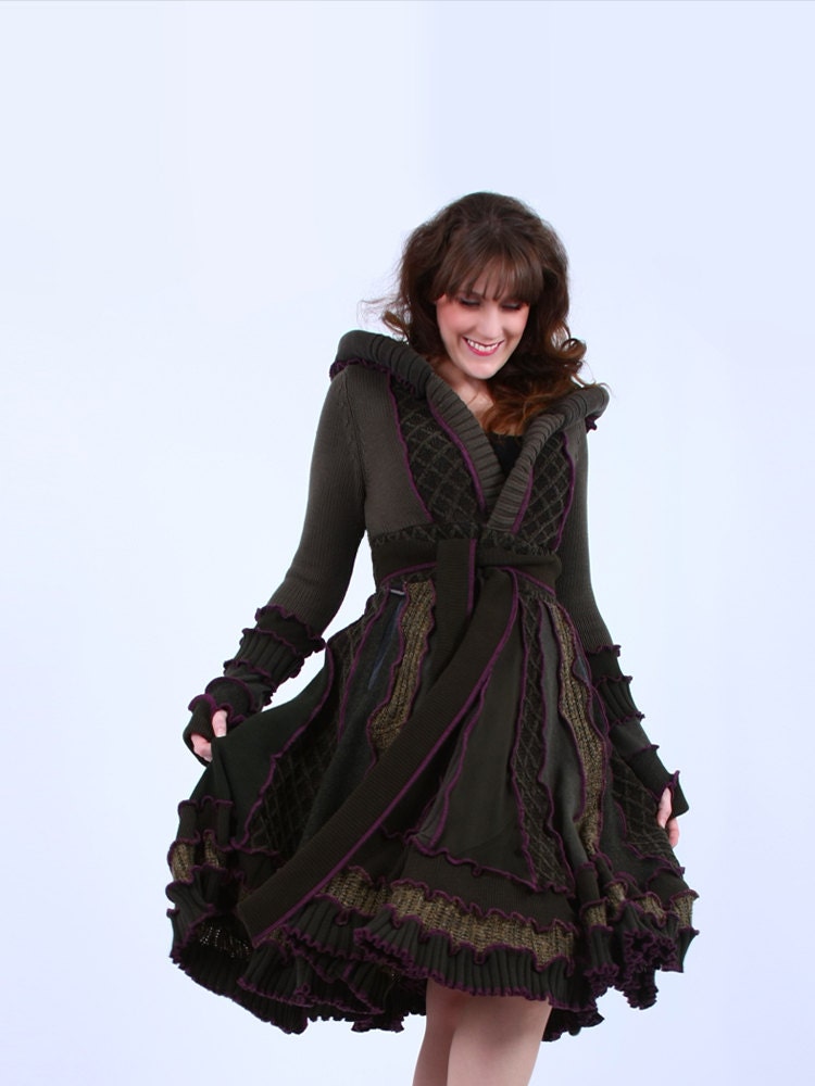Autumn Sweater Coat - Upcycled Dream Coat - Custom Deposit for Kim C