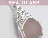 Soft Amethyst English Sea Glass Pendant