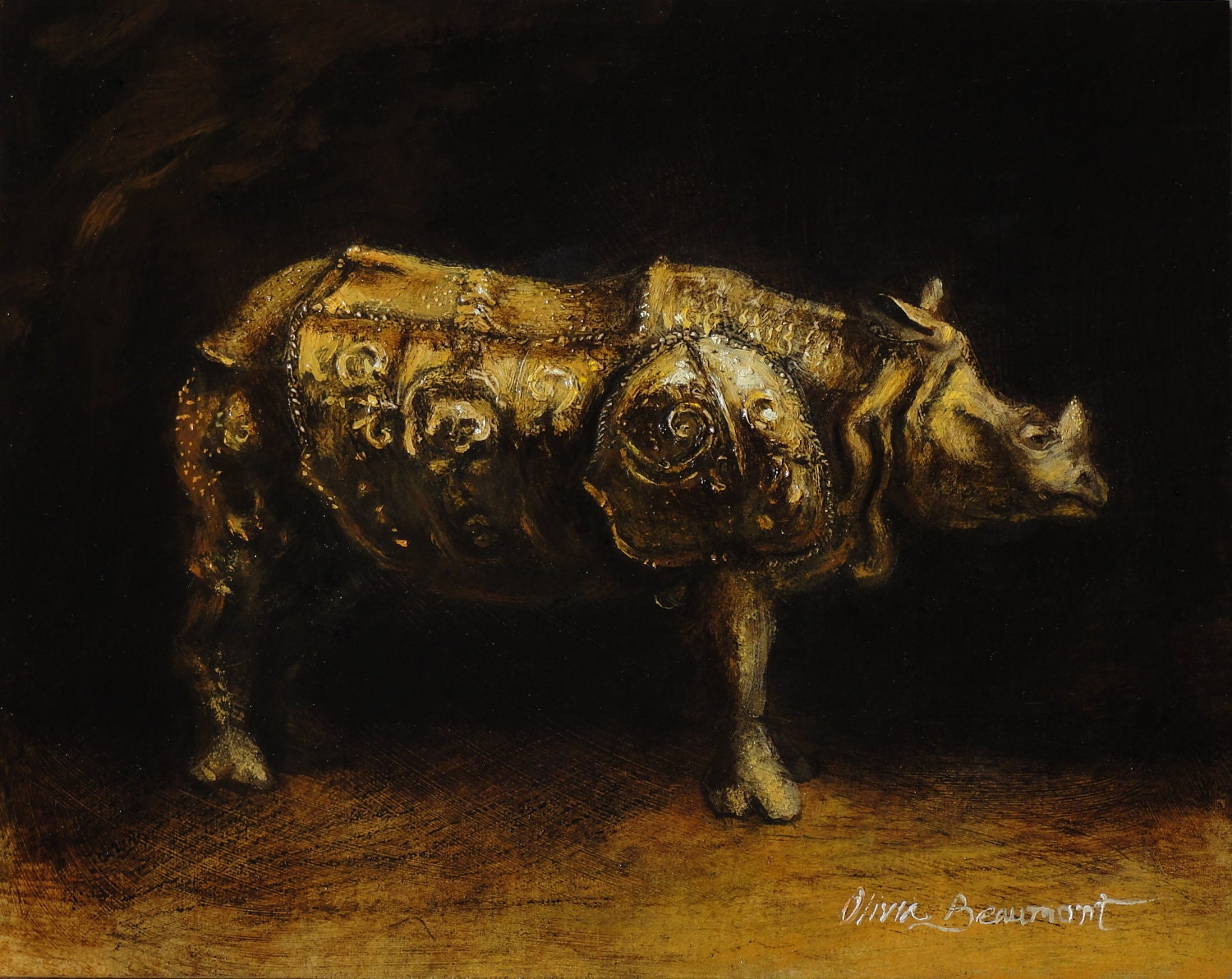 Dürer's Rhinocerous - ACEO LE