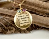 BFF sister locket with 2 birthstones A sister is a little bit of childhood that can never be lost