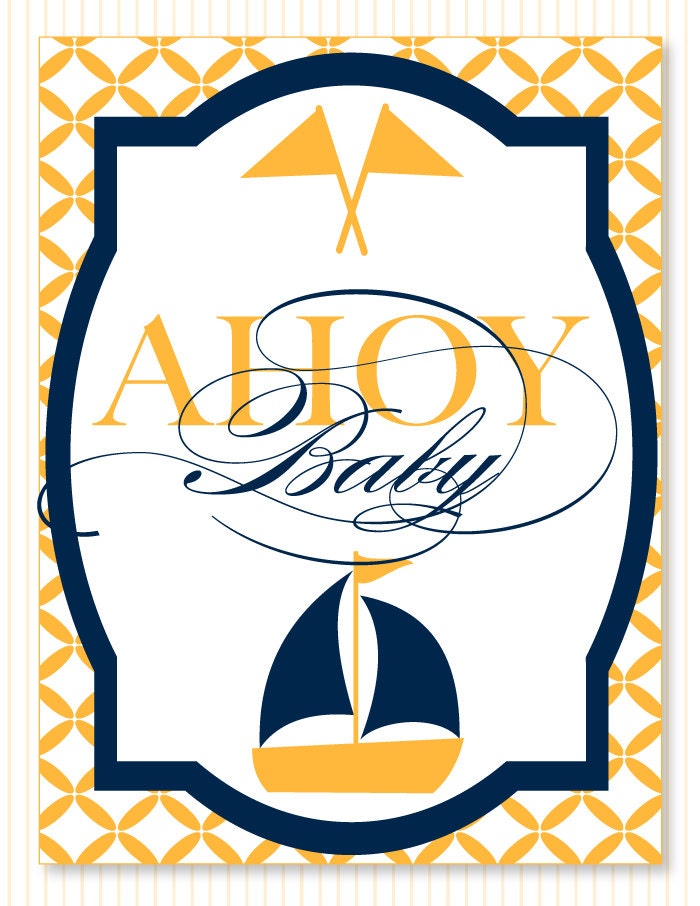 Nautical Baby Shower PRINTABLE Welcome Sign (INSTANT DOWNLOAD) by Love The Day Il_570xn