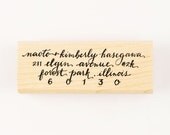 custom full calligraphy address stamp