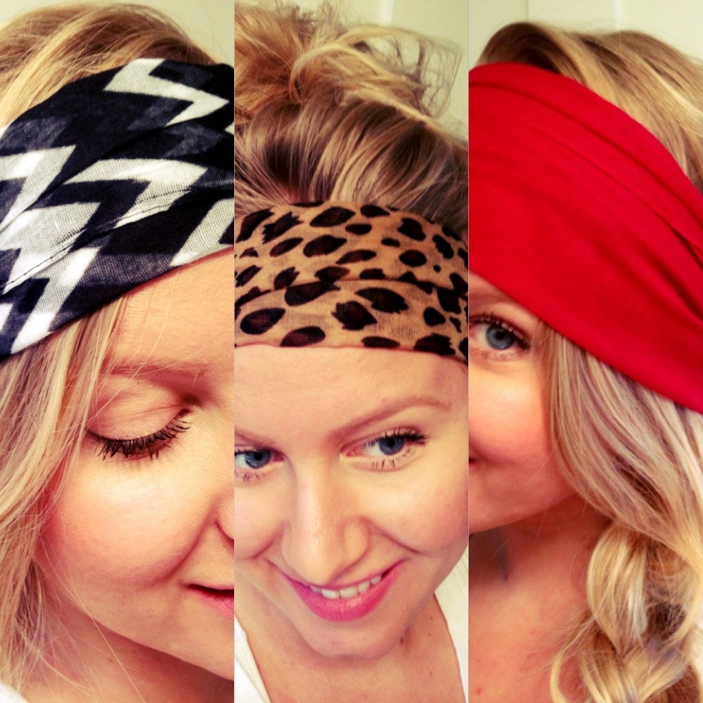As Seen On Brickyard Buffalo Yoga Hipster Scarf Head Wrap  Black White Leopard Chevron Red Polka Stretch Non-Marking DOLLAR SHIPPING in US