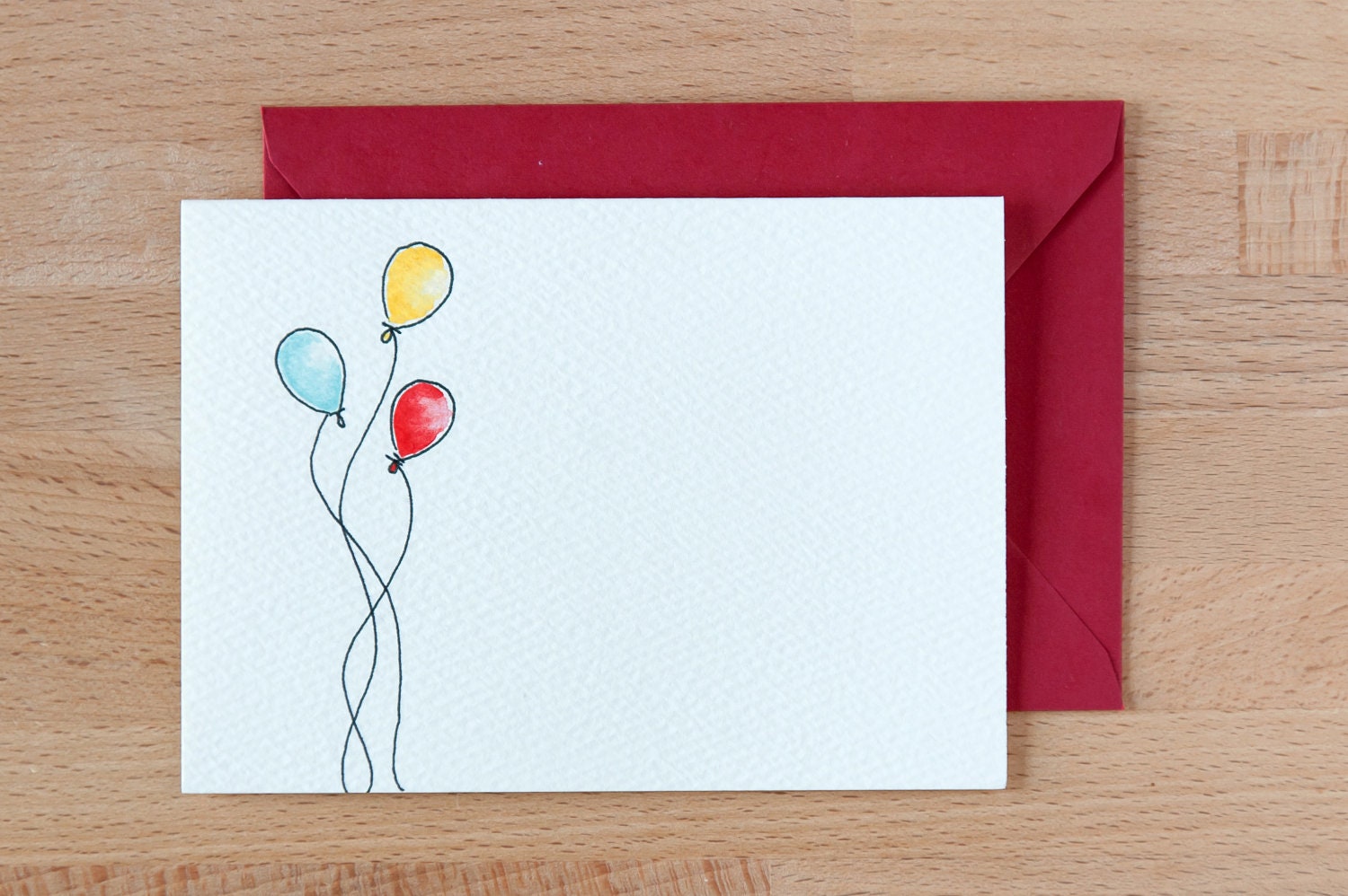 happy birthday balloons card