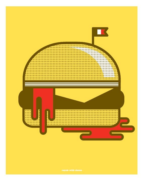 Pulp Fiction Royale with Cheese Screen Print