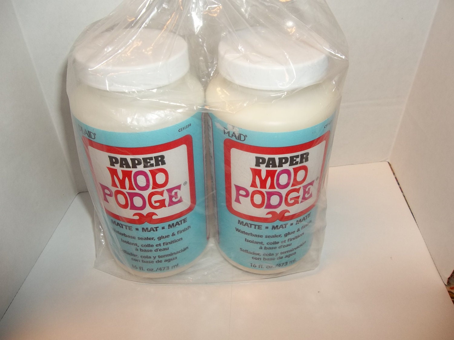 TWO bottles of Paper Mod Podge, Acid Free, 16 fl oz each