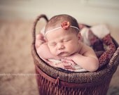 Orangey Pink Mini Flower Headband