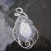 Burro Creek Pastelite Beaded and Sterling Wrapped Pendant