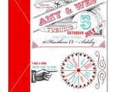 Vintage Circus Spinner Invites