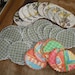 Destash Mixed Group of 30 Coasters Fabric and Paper Coated Cardboard Upcycled Tablecloth Coffee Tea Retro Party Dining Serving Home Kitchen