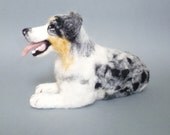 Australian Shepherd Sculpture - needlefelted - made to order