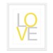 LOVE Digital Print - Yellow and Grey Home Decor Typography Poster