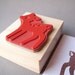 Baby Deer Rubber Stamp, Handmade Woodland Stamp, Wood Mounted
