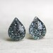 raindrop post earrings in shimmery light blue post earrings glitter jewelry