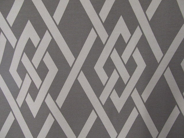 SECRET GATE Cotton Geometric fabric in Pewter