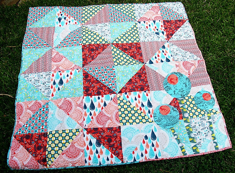 Prince Charming Flower Throw Quilt - Free Shipping