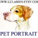 Portraits in watercolor of YOUR PET 9x11 inch original