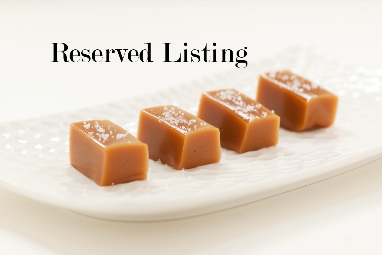 Reserved Listing - Fleur de Sel Caramels Client Gifts, 1 lb Bulk & Jess Kamm Sample  - SARA H