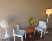 eames era mid century modern panton plastic pop art set 2 vintage retro vintage outoor PATIO light lamp delivery to CALIFORNIA