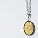 Made To Order. Hand Embroidery Letter Necklace- Initial with Heart on Cotton Fabric- - 24 inch long chain