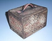Hand Built Textured Ceramic Treasure Gratitude Box - Reptile