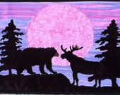 silhouette bear and moose : the meet and greet