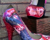 Jessica Rabbit, glittered heel  (prints-not vintaged)