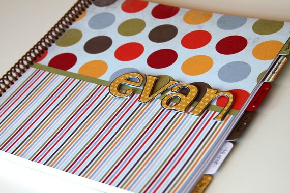 School Memory Book/School Journal - EVAN design Il_570xn