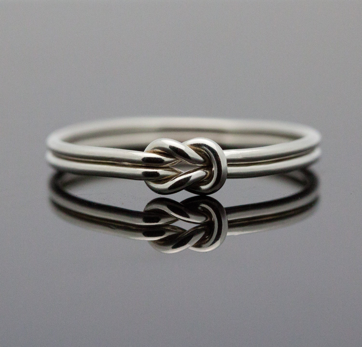 Hug Infinity ring. Sterling Silver knot ring  Nautical ring Promise ring Purity ring sailor knot