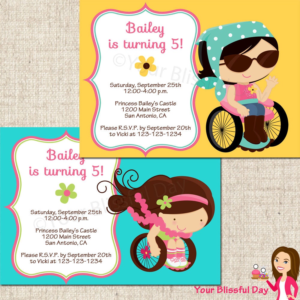 PRINTABLE Girl Just Like Me Party Invitation (Character of your choice) Il_170x135