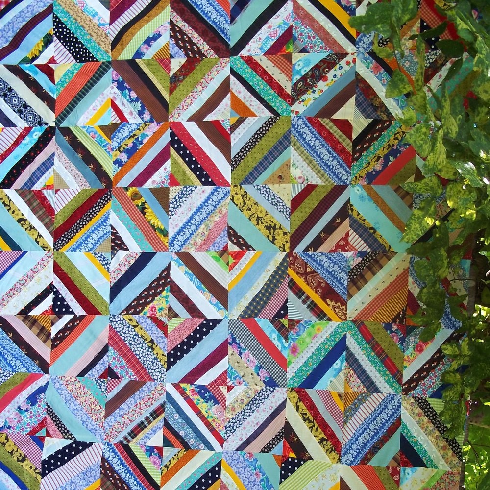 String Quilt Top measuring 52 by 65 inches