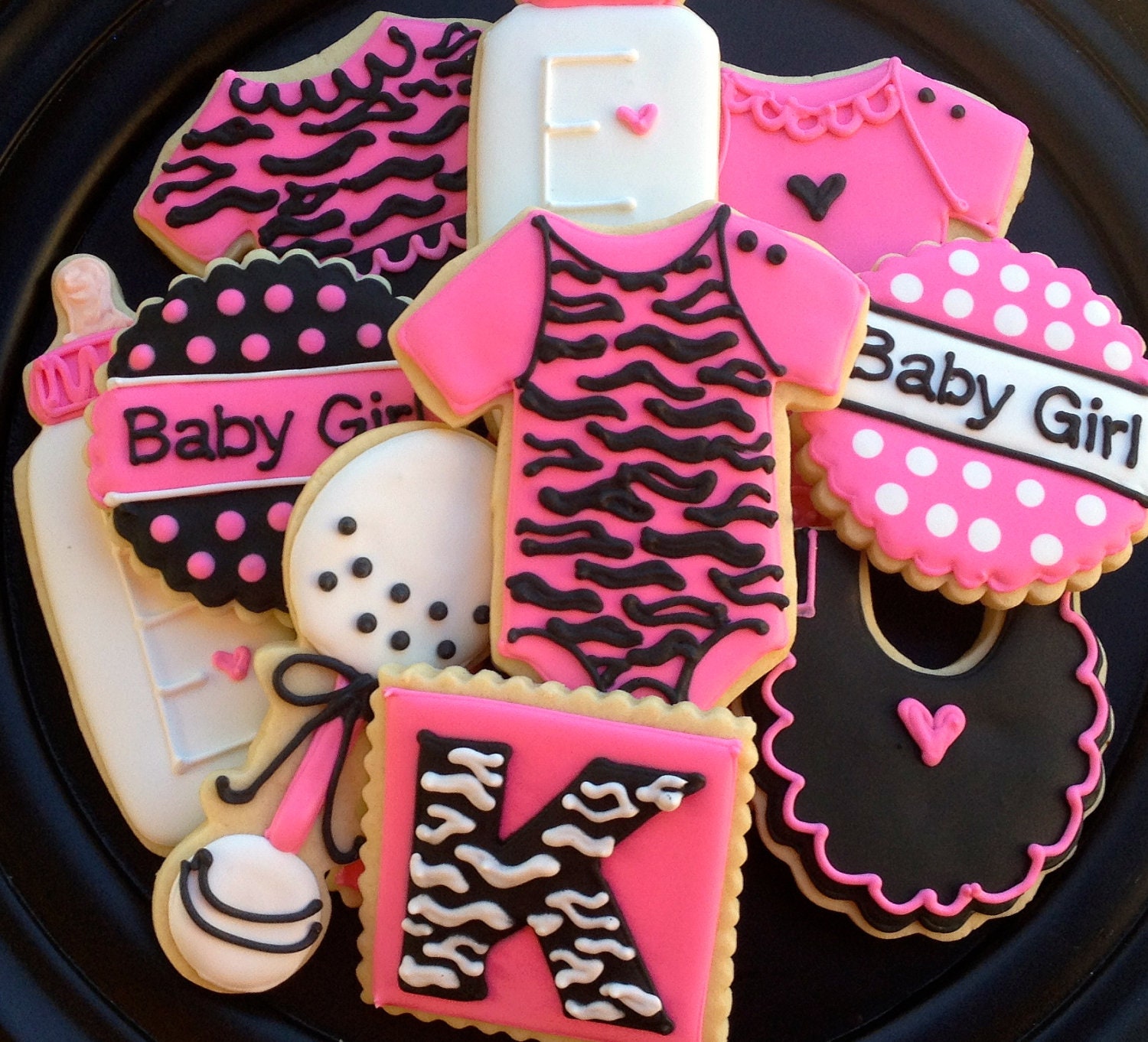 Leopard Baby Shower Sugar Cookies
