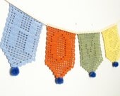 Home sweet home,  filet crochet garland. Home decoration. Personalised gift.