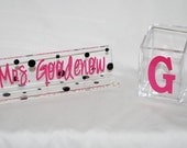Personalized Acrylic Desk Set