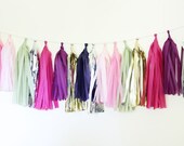 Tissue Tassel Garland-18 tassels- Berries for Breakfast