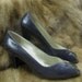 Vintage Purple Snakeskin Peeptoe High Heels Italy Designer Shoes by Bruno Magli