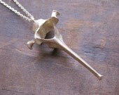 bobcat necklace // bronze