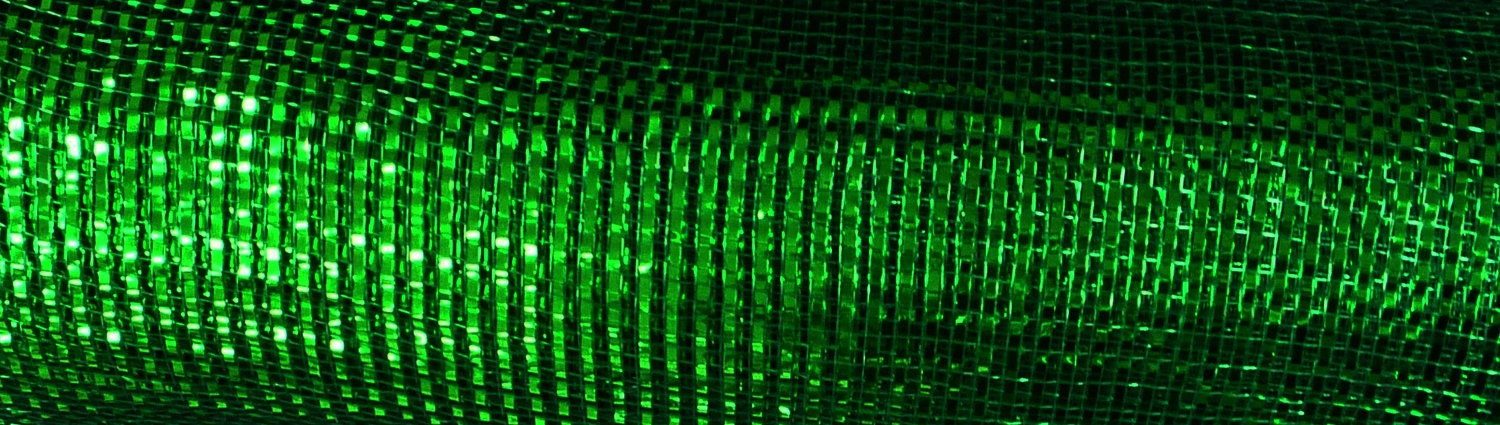 Emerald Green Emerald Green Wide Foil Poly Mesh Roll RE104106, Poly Mesh Supplies, 21 Inches  x 10 Yards
