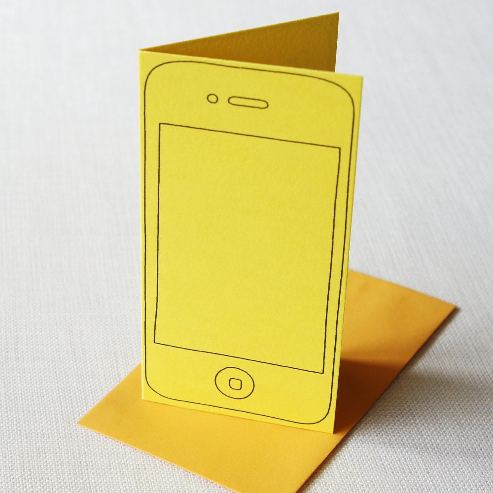 iPhone card in Yellow