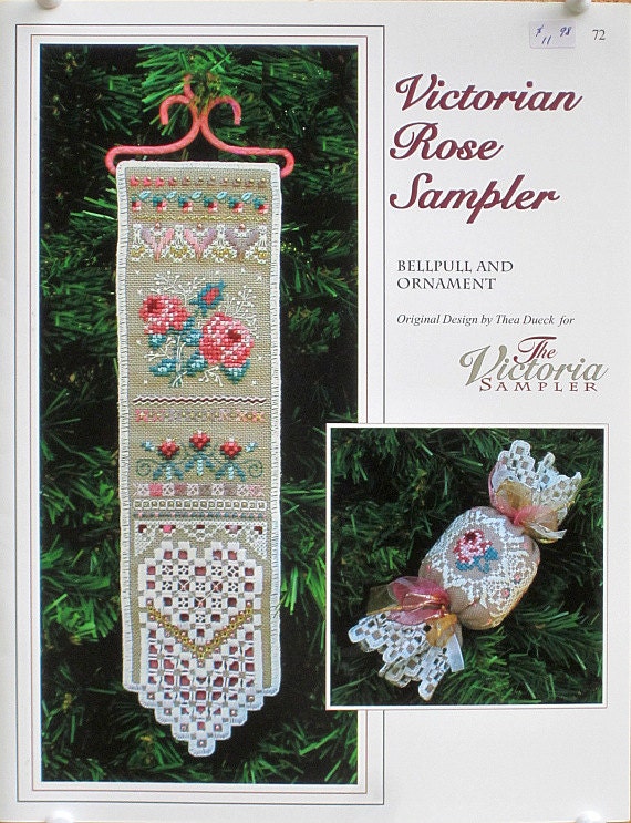 A Victoria Sampler Design - Victorian Rose Sampler Leaflet 72 and Thread Pack