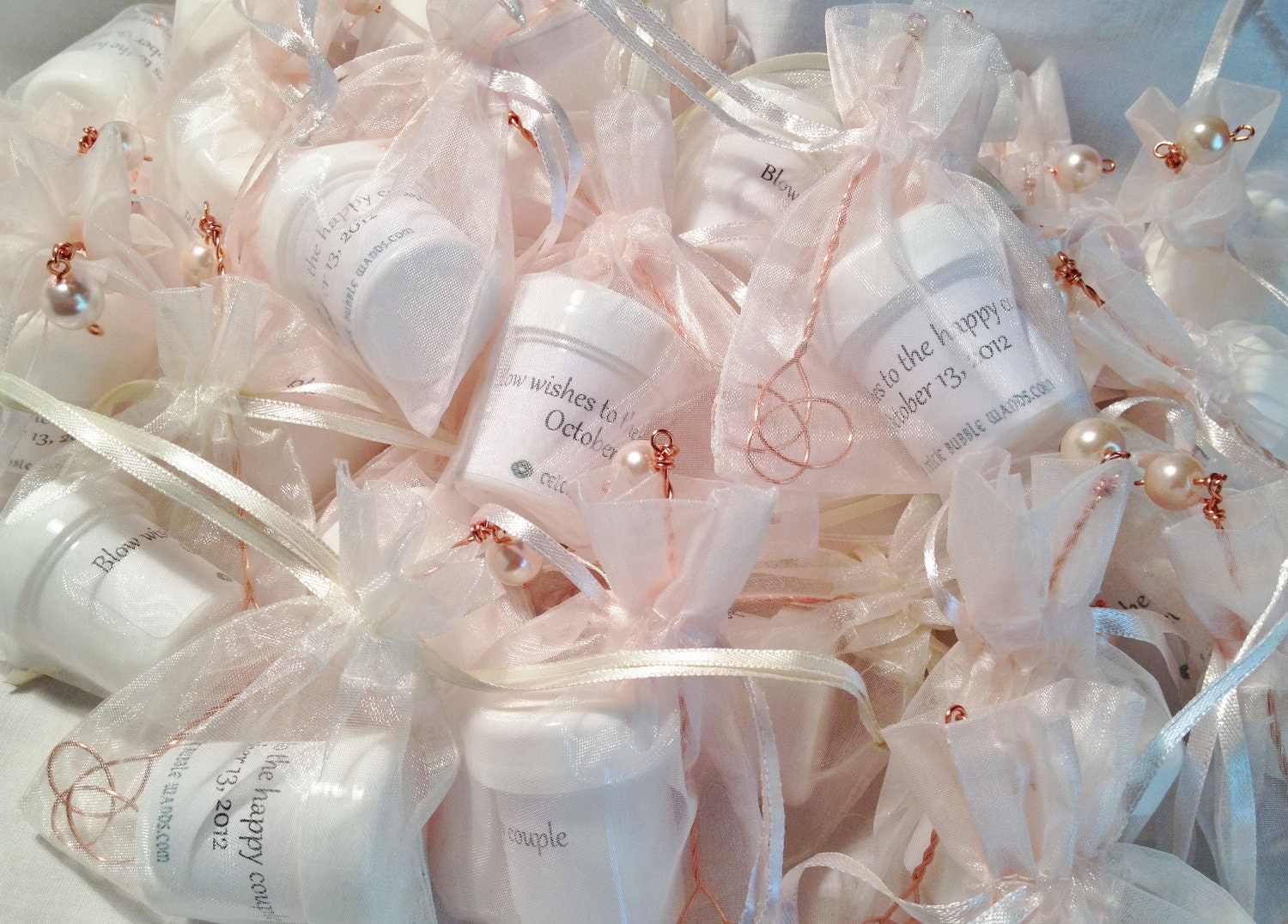 55 Custom Wedding Favors Bubble Wands Love Knot Personalized