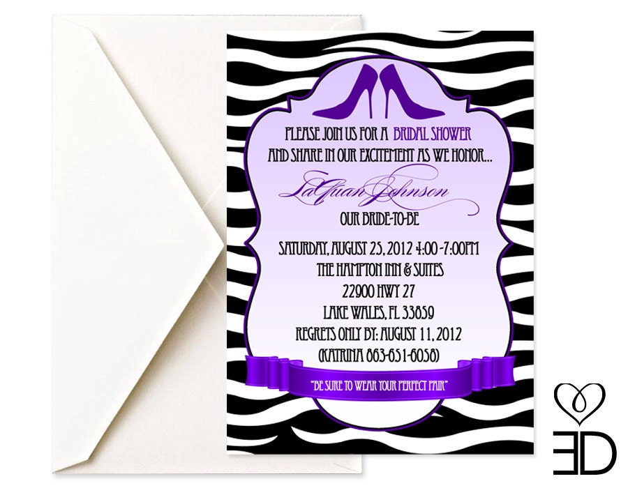 Sassy and Chic Zebra Collection - 5X7 Printable Invitation Il_170x135