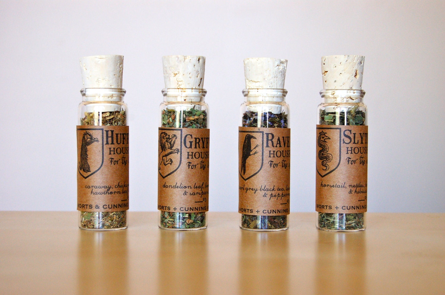 Mini HOGWARTS House Teas Remedy Kit - For all events of the Wizarding World including tea parties, birthdays, handfastings, weddings, & OWLs