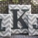 Nursery Letters, 3 Piece Letter Set, Gray Nursery, Georgia Nursery, Gray Chevron, Framed Monogram, Painted Letters, Wall Letters