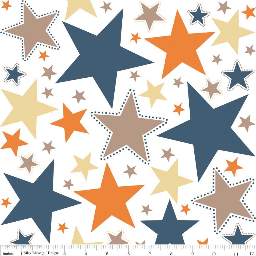 Child Toddler Kid's Play Teepee/Tent Hideaway in Riley Blake Designs Super Star Star Main White by My Minds Eye