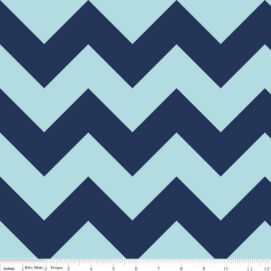 Child Toddler Kid's Play Teepee/Tent Hideaway in Riley Blake Large Chevron Tone on Tone Turquoise Navy