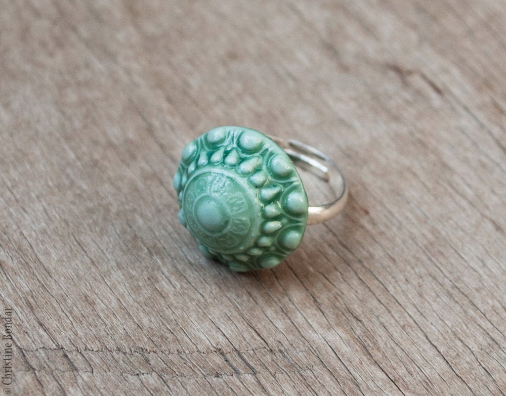 Mint Green Cocktail Ring - Mint Jewelry