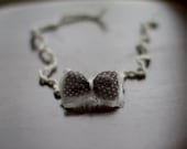 tenley . brown polka dot bow headband