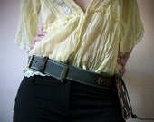 Unisex Green and Brown Utility Belt with Leather Accessories - steampunk - burning man - festivals, Please read Description for size